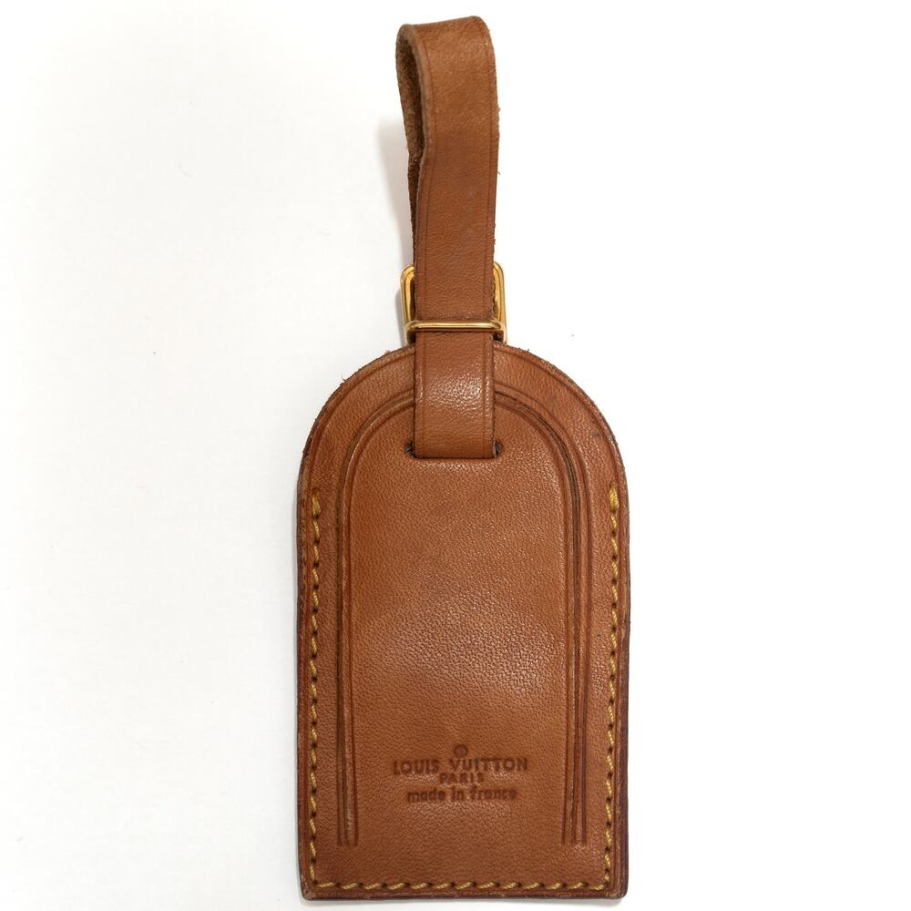 Authentic Louis Vuitton Vachetta Leather Luggage Name Tag TT